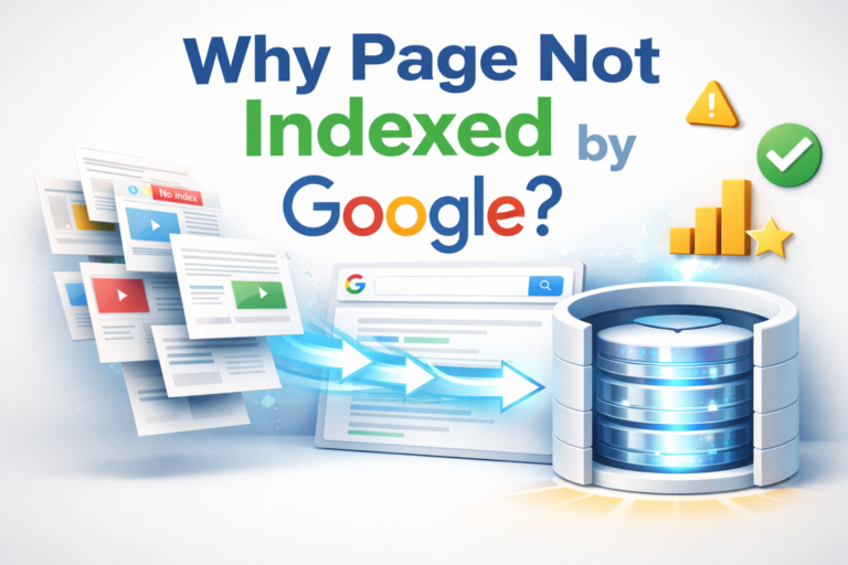 why page not indexed by Google illustration showing indexing process