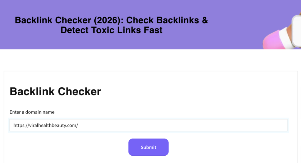 backlink checker tool detecting backlinks pointing to website