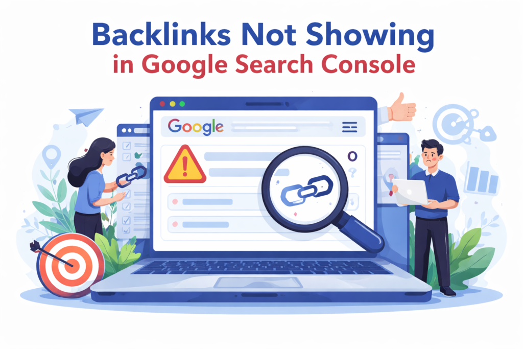 Backlinks not showing in Google Search Console explanation