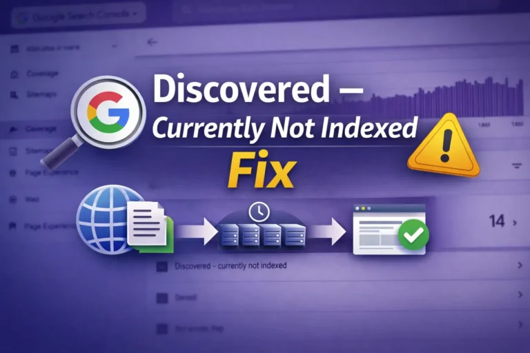 Discovered currently not indexed fix guide 2026 with crawl priority illustration