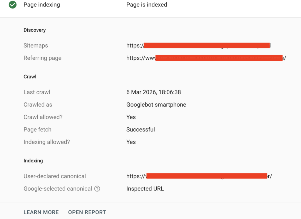 google reindex time verification in google search console