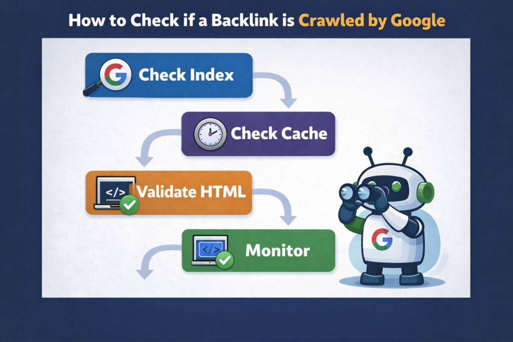 how to check if a backlink is crawled by google steps