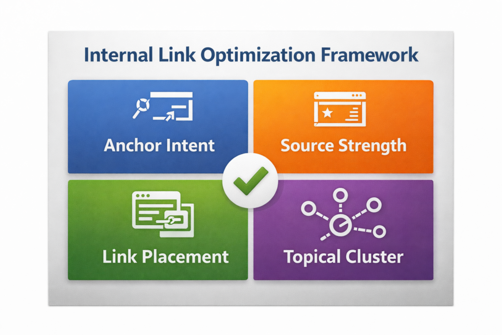 internal links not improving ranking fix framework anchor intent source strength placement cluster