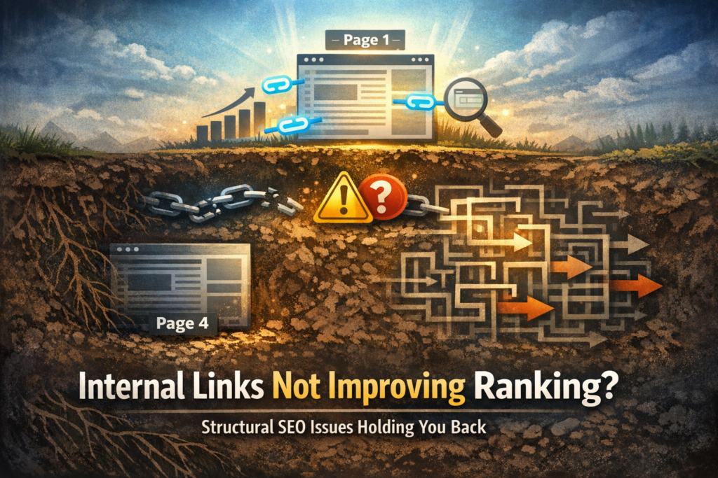 internal links not improving ranking SEO structure diagram