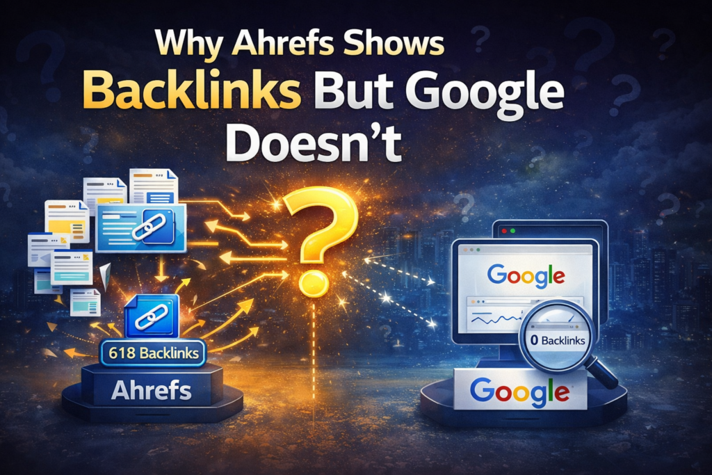 why ahrefs shows backlinks but google doesn’t comparison